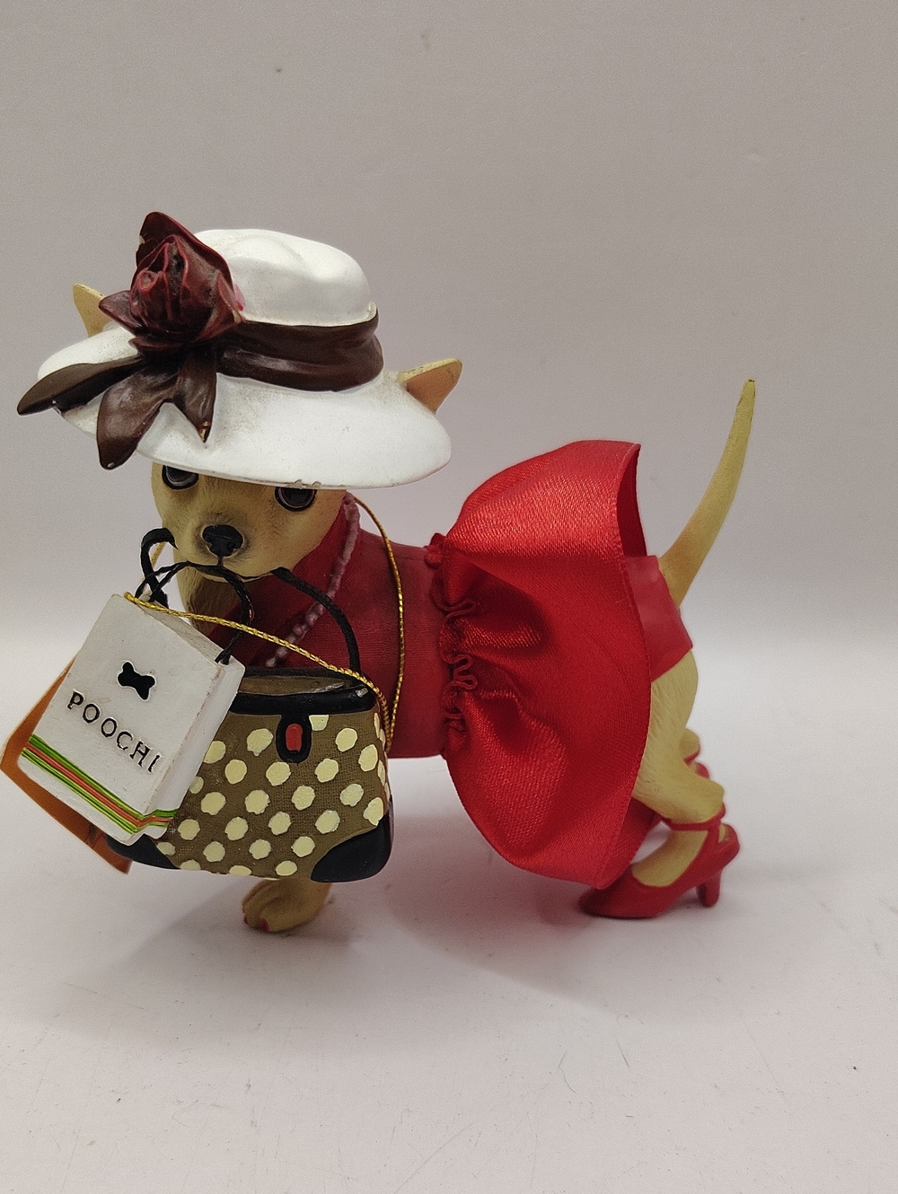 Westland Giftware "Aye Chihuahua" Named "Poochi Heels" Shopping Figurine 4.5"